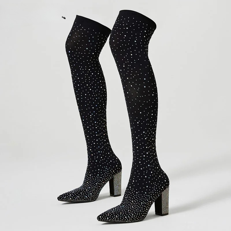 Aneikeh Crystal Over‑the‑Knee  - Knee High Sock Women recension och pris