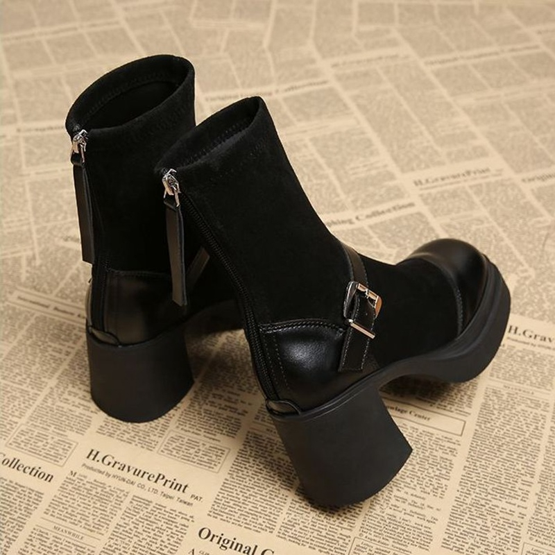 Women Platform Chunky High Hee - No Show Sock Women recension och pris