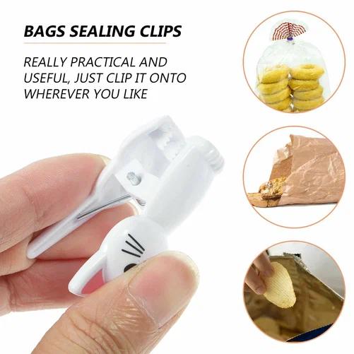 8Pcs Cat Shape Food Sealing Ba - Sock Organizer Tray recension och pris