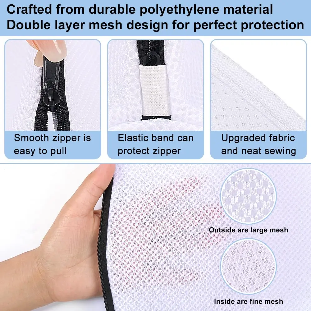 Mesh Shoe Washing Bags with Zi - Sock Organizer Tray recension och pris