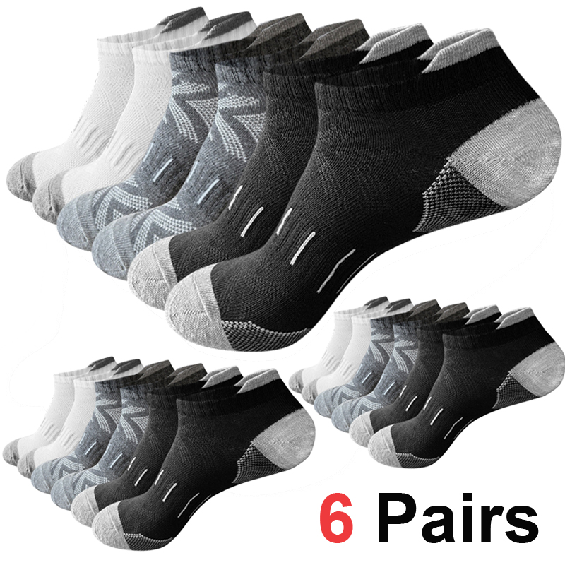 6/12Pairs Men's Arrow Print An - Ankle Sock Low Cut recension och pris