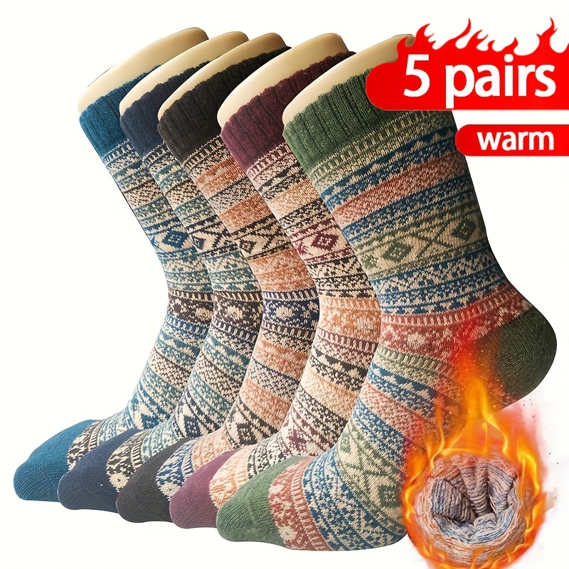 5 Pairs of Winter Retro Thick  - Compression Sock Medical recension och pris